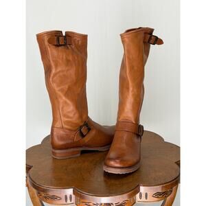 Frye Riding Boot Caramel Brown Pull On 15" Tall Women's Size 7 #0120C